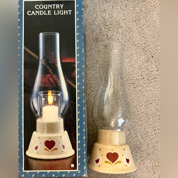 Unbranded Other - Vintage Country Candle Light Hurricane Lamp Goose